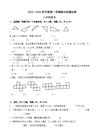 期末模拟试卷（试题）-2023-2024学年六年级下册数学北师大版.2