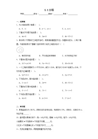 小学数学北师大版四年级下册方程课后复习题