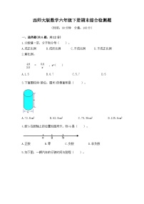 期末综合检测题（试题）-2023-2024学年六年级下册数学西师大版