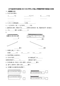 辽宁省沈阳市法库县2023-2024学年二年级上学期期中阶段练习数学试卷