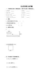 西师大版五年级下册第五单元 方程认识方程课后练习题