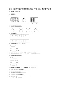 四川省宜宾市兴文县2023-2024学年一年级上学期期末数学试卷