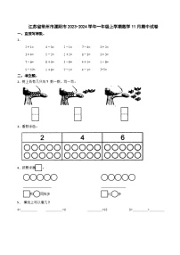 江苏省常州市溧阳市2023-2024学年一年级上学期数学11月期中试卷