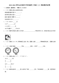 山东省济宁市任城区2023-2024学年三年级上学期期末数学试卷