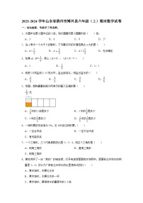 山东省滨州市博兴县2023-2024学年六年级上学期期末数学试卷