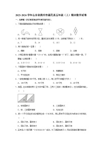 山东省滨州市惠民县2023-2024学年五年级上学期期末数学试卷