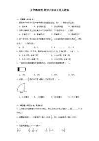 开学模拟卷-数学六年级下册人教版