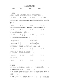 北师大版六年级下册比例的认识课时训练