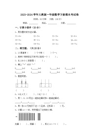 +期末考试卷（试题）-2023-2024学年一年级下册数学人教版