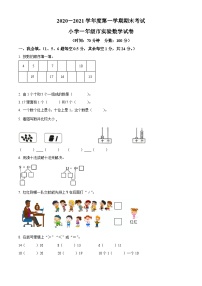 2020-2021学年河北省邯郸市丛台区实验小学冀教版一年级上册期末考试数学试卷（原卷+解析）