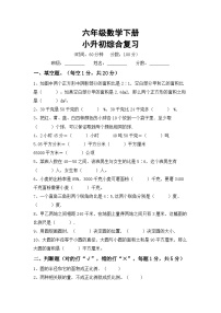 小升初复习(试题)-+2023-2024学年六年级下册数学人教版.1