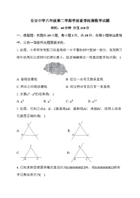 山东省东营市广饶县乐安街道乐安中学2023-2024学年六年级下学期开学数学试题