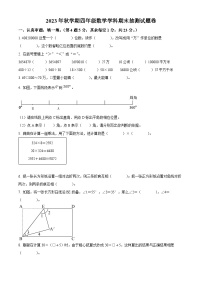 2023-2024学年安徽省合肥市长丰县人教版四年级上册期末考试数学试卷（原卷版+解析版）