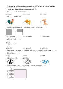 2023-2024学年河南省洛阳市嵩县苏教版三年级上册期末考试数学试卷（原卷版+解析版）