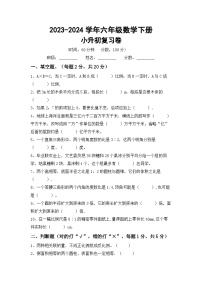小升初综合复习（+试题）-+2023-2024学年六年级下册数学人教版