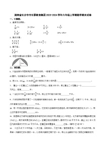 湖南省长沙市市长郡教育集团2023-2024学年六年级上学期期末数学试卷