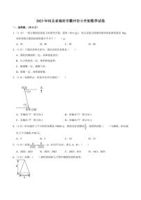 2023年河北省廊坊市霸州市小升初数学试卷