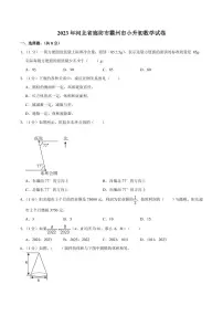 2023年河北省廊坊市霸州市小升初数学试卷