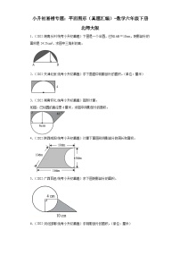 小升初易错专题：平面图形（真题汇编）-数学六年级下册北师大版