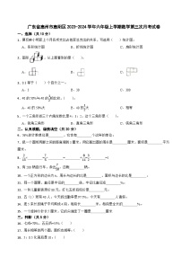 广东省惠州市惠阳区2023-2024学年六年级上学期数学第三次月考试卷