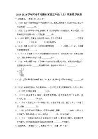 2023-2024学年河南省洛阳市嵩县五年级（上）期末数学试卷