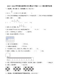 2023-2024学年湖北省武汉市江夏区人教版六年级上册期末测试数学试卷（原卷版+解析版）