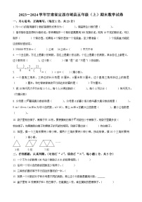 2023-2024学年甘肃省定西市岷县北师大版五年级上册期末测试数学试卷（原卷版+解析版）