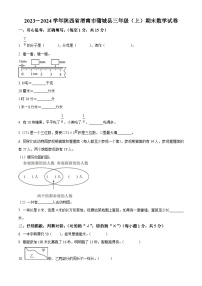 2023-2024学年陕西省渭南市蒲城县人教版三年级上册期末考试数学试卷（原卷版+解析版）