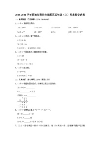 福建省莆田市城厢区2023-2024学年五年级上学期期末数学试卷