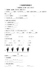 精品解析：2023-2024学年贵州省黔东南苗族侗族自治州岑巩县人教版二年级上册期末测试数学试卷