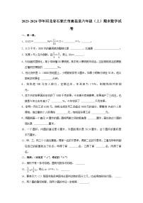 河北省石家庄市高邑县2023-2024学年六年级上学期期末数学试卷