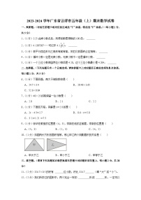 广东省云浮市2023-2024学年五年级上学期期末数学试卷