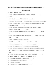 2023-2024学年湖南省邵阳市新宁县藕塘小学等多校五年级上学期期末数学试卷（含答案）