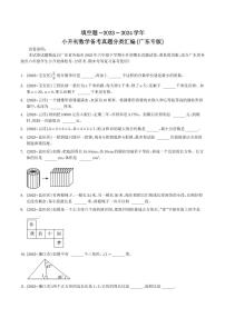 填空题-2023-2024学年小升初数学典型真题分类汇编（广东专版）