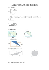 人教版五年级上册数学期末图形计算题专题训练（含答案）