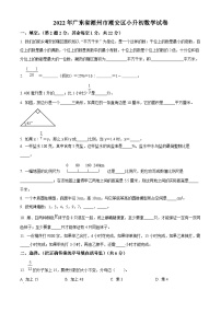 精品解析：广东省潮州市潮安区2022年人教版小升初考试数学试卷(原卷版+解析)