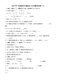 精品解析：广东省惠州市惠阳区2022年北师大版小升初考试数学试卷(原卷版+解析)