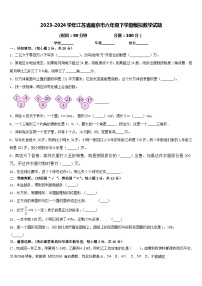 36，江苏省南京市2023-2024学年六年级下学期期末模拟数学试题