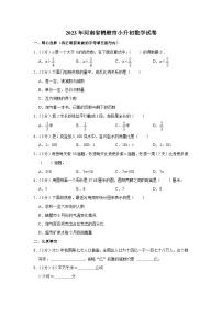 2023年河南省鹤壁市小升初数学试卷（内含答案解析）