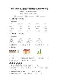 期中考试（试题）-2023-2024学年一年级下册数学人教版