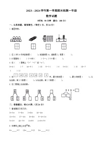 2023-2024学年山东省德州市乐陵市花园镇中心小学青岛版一年级上册期末测试数学试卷（原卷版+解析版）