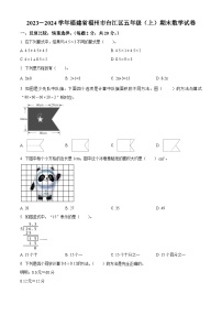 2023-2024学年福建省福州市台江区人教版五年级上册期末测试数学试卷（原卷版+解析版）