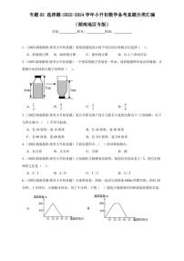 （2022-2024）湖南省三年小升初数学真题分类汇编专题02 选择题（含解析）