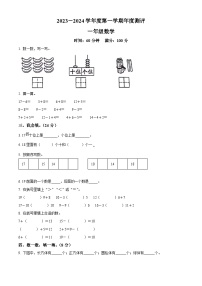 2023-2024学年山东省德州市宁津县大柳镇四小小学青岛版一年级上册期末联考测试数学试卷（原卷版+解析版）