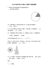 2024年北师大版六年数学上册期中学情监测题含答案