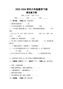 小升初复习(试题)-+2023-2024学年六年级下册人教版数学