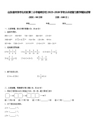 山东省菏泽市牡丹区第二小学南苑分校2023-2024学年六年级下学期模拟数学试卷