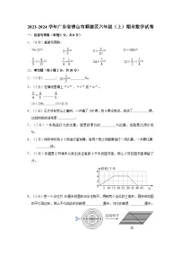 2023-2024学年广东省佛山市顺德区六年级上学期期末数学试卷（含答案）