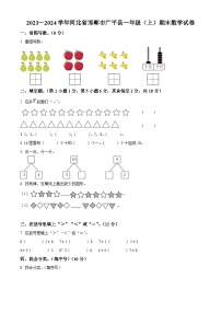 2023-2024学年河北省邯郸市广平县人教版一年级上册期末测试数学试卷（原卷版+解析版）