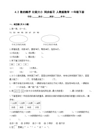 小学数学数的顺序 比较大小精练